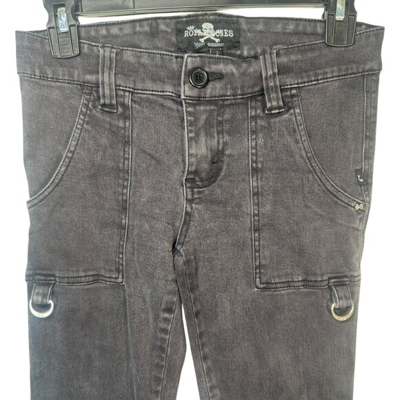 Royal Bones Skinny Jeans Pants w Zippers D-Rings Goth Punk Emo Metal Hot Topic 7 - Picture 2 of 8